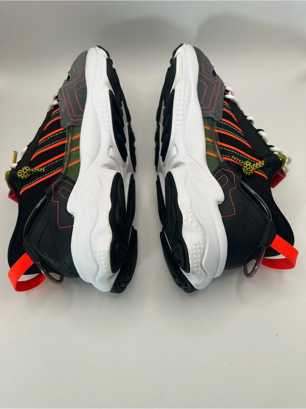 adidas Ozweego Black Gray Red Yellow Athletic Sneakers